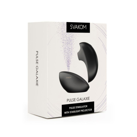 Вакуумный клиторальный смарт-стимулятор Svakom Pulse Galaxie Midnight Black, проектор звездного неба || Вакуумний кліторальний смарт-стимулятор Svakom Pulse Galaxie Midnight Black, проєктор зоряного неба