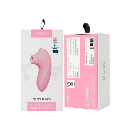 Вакуумный стимулятор Svakom Pulse Lite Neo Pale Rosette, управляется со смартфона || Вакуумний стимулятор Svakom Pulse Lite Neo Pale Rosette керується зі смартфона