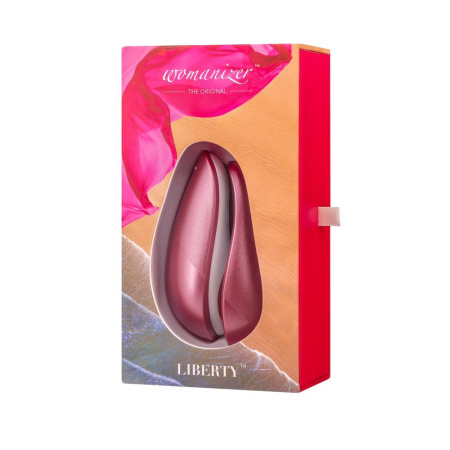 Вакуумный клиторальный стимулятор Womanizer Liberty Pink, магнитная крышка, 2 насадки || Вакуумний кліторальний стимулятор Womanizer Liberty Pink, магнітна кришка, 2 насадки