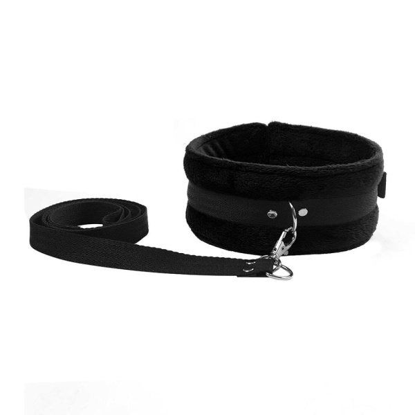 Набор ошейник с поводком и маска Art of Sex – Soft Touch Light, черный