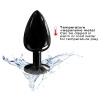 Металлическая анальная пробка с кристаллом Dorcel Diamond Plug Black L || Металева анальна пробка з кристалом Dorcel Diamond Plug Black L