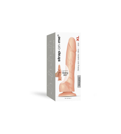 Реалистичный фаллоимитатор Strap-On-Me Sliding Skin Realistic Dildo Vanille XL, эффект подвижной кож || Реалістичний фалоімітатор Strap-On-Me Sliding Skin Realistic Dildo Vanille XL, ефект рухливої шкіри