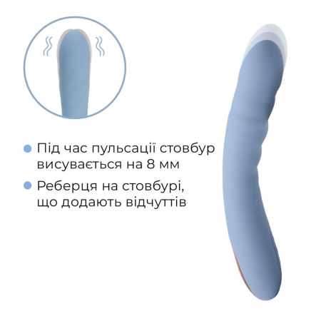 Смарт-вибратор с пульсацией Svakom Ava Neo, Cornflower Blue, 15 режимов работы, водонепроницаемый || Смарт-вібратор з пульсацією Svakom Ava Neo, Cornflower Blue, 15 режимів роботи, водонепроникний