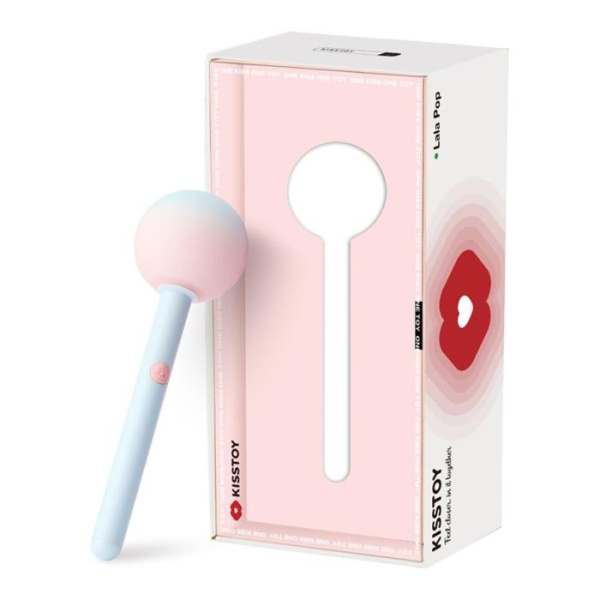 Вибратор-конфетка на палочке KISTOY Lala Pop, 2 мотора, маска на глаза в комплекте