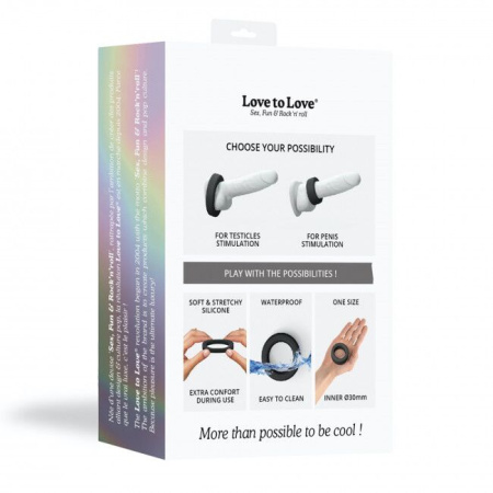 Эрекционное кольцо широкое Love To Love COOL RING - BLACK ONYX || Ерекційне кільце широке Love To Love COOL RING - BLACK ONYX