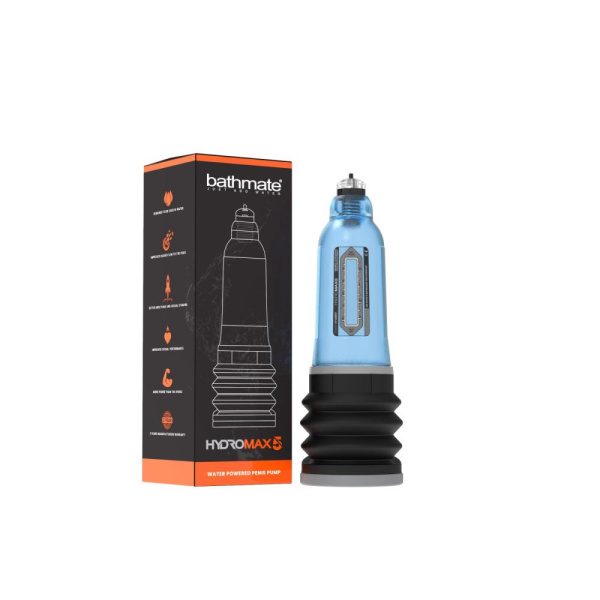 Гидропомпа Bathmate Hydromax 5 Blue (X20), для члена длиной от 7,5 до 12,5см, диаметр до 4,5см
