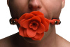 Силиконовый кляп с розой Master Series: Blossom Silicone Rose Gag – Red || Силіконовий кляп з трояндою Master Series: Blossom Silicone Rose Gag – Red