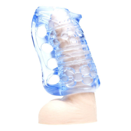 Мастурбатор Fleshlight Fleshskins Grip Blue Ice, надежная фиксация на руке, отлично для пар и минета || Мастурбатор Fleshlight Fleshskins Grip Blue Ice, надійна фіксація на руці, відмінно для пар та мінет