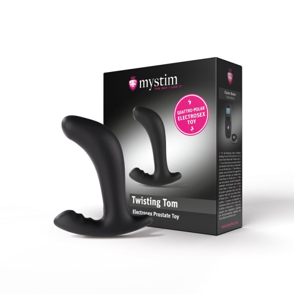 Массажер простаты Mystim Twisting Tom с моделированием формы для электростимулятора, диаметр 3,7см