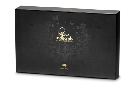 Плеть Bijoux Indiscrets - Lilly - Fringe whip украшена шнуром и бантиком, в подарочной упаковке || Батіг Bijoux Indiscrets - Lilly - Fringe whip прикрашений шнуром і бантиком, в подарунковій упаковці