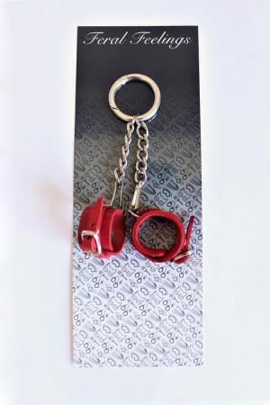 Брелок Наручники с пряжкой Красный || Брелок Наручники з пряжкою Червоний