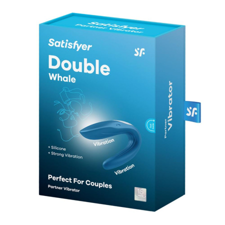 Вибратор для пар Satisfyer Double Whale с двумя моторчиками || Вібратор для пар Satisfyer Double Whale з двома моторчиками