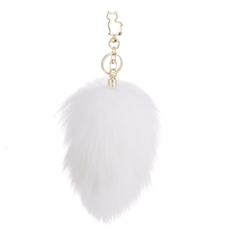 Металлическая анальная пробка Кроличий хвост LOCKINK SEVANDA White Bunny-Tail Anal Pear-shape Plug || Металева анальна пробка Кролячий хвост LOCKINK SEVANDA White Bunny-Tail Anal Pear-shape Plug