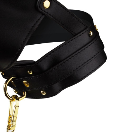 Маска-сбруя для орального секса с поводком LOCKINK SEVANDA Blowjob Head Muzzle with Leash || Маска-збруя для орального сексу з повідцем LOCKINK SEVANDA Blowjob Head Muzzle with Leash