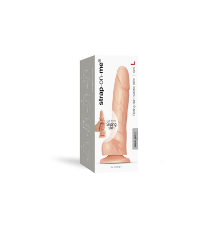 Реалистичный фаллоимитатор Strap-On-Me Sliding Skin Realistic Dildo Vanille L, эффект подвижной кожи || Реалістичний фалоімітатор Strap-On-Me Sliding Skin Realistic Dildo Vanille L, ефект рухливої шкіри