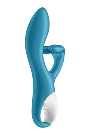 Вибратор кролик с тройным отростком Satisfyer Embrace me Turquoise, 2 мотора, диаметр 3,6 см || Вібратор-кролик із потрійним відростком Satisfyer Embrace me Turquoise, 2 мотори, діаметр 3,6 см