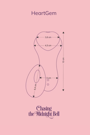 Вибратор в трусики FairyGasm HeartGem blue, на магните, пульт ДУ || Вібратор у трусики FairyGasm HeartGem blue, на магніті, пульт ДК