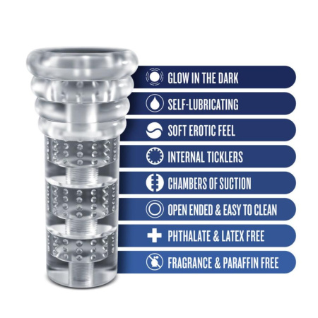 Мастурбатор Rize by Blush - Luz Glow in the Dark Masturbator - Clear || Мастурбатор Rize by Blush - Luz Glow in the Dark Masturbator - Clear