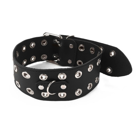 Ошейник Art of Sex - Tessa, натуральная кожа, цвет черный || Нашийник Art of Sex - Tessa, натуральна шкіра, колір чорний