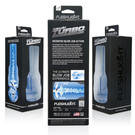Мастурбатор Fleshlight Turbo Thrust Blue Ice (имитатор минета) || Мастурбатор Fleshlight Turbo Thrust Blue Ice (імітатор мінету)