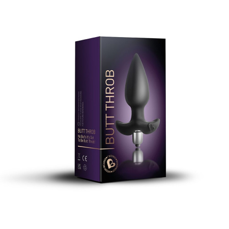 Анальная вибропробка Rocks Off Butt Throb Black || Анальна вібропробка Rocks Off Butt Throb Black