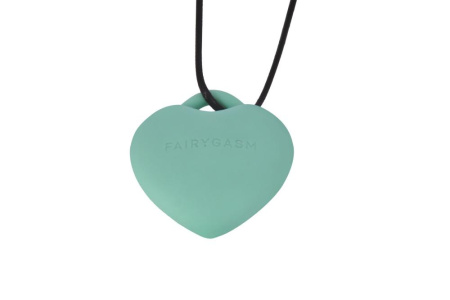 Мини-вибратор «Сердечко» FairyGasm PleasureStone green, 9 режимов, на шнурке || Мінівібратор «Сердечко» FairyGasm PleasureStone green, 9 режимів, на шнурку