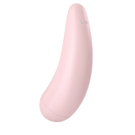 Вакуумный клиторальный стимулятор Satisfyer Curvy 2+ Pink с управлением через интернет || Вакуумний кліторальний стимулятор Satisfyer Curvy 2+ Pink з керуванням через інтернет
