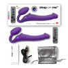 Безремневой страпон с вибрацией Strap-On-Me Vibrating Violet M диаметр 3,3см, пульт ДУ, регулируемый || Безремінний страпон з вібрацією Strap-On-Me Vibrating Violet M, діаметр 3,3 см, пульт ДК, регульован