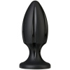 Анальный плаг с каналами для смазки Doc Johnson Platinum Premium Silicone — The Rocket — Black