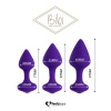 Набор силиконовых анальных пробок FeelzToys - Bibi Butt Plug Set 3 pcs Purple || Набір силіконових анальних пробок FeelzToys - Bibi Butt Plug Set 3 pcs Purple