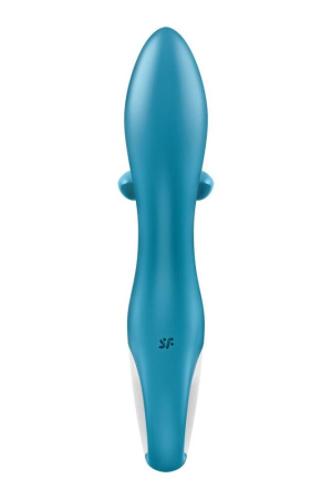 Вибратор кролик с тройным отростком Satisfyer Embrace me Turquoise, 2 мотора, диаметр 3,6 см || Вібратор-кролик із потрійним відростком Satisfyer Embrace me Turquoise, 2 мотори, діаметр 3,6 см