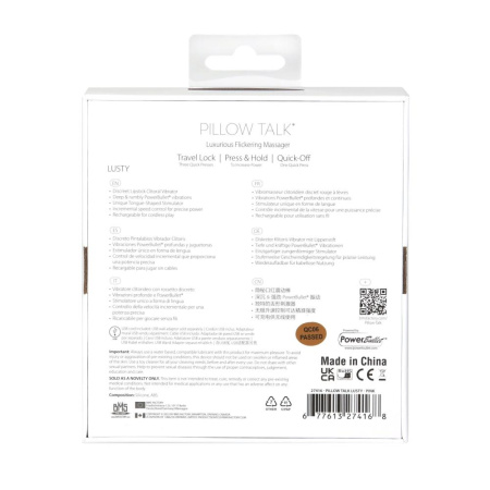 Вибратор Pillow Talk Lusty Luxurious Flickering Massager - Pink || Вібратор Pillow Talk Lusty Luxurious Flickering Massager - Pink
