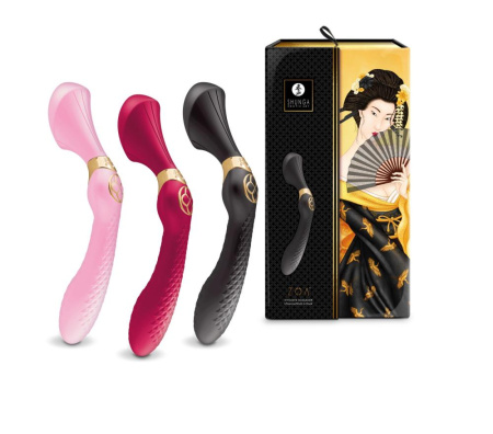 Вибромассажер Shunga Zoa Light Pink, двусторонний || Вібромасажер Shunga Zoa Light Pink, двосторонній
