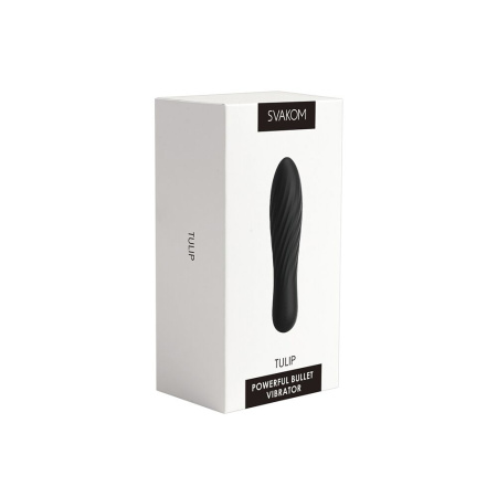 Мощный мини-вибратор Svakom Tulip Black || Потужний мінівібратор Svakom Tulip Black