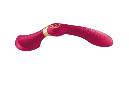 Вибромассажер Shunga Zoa Raspberry, двусторонний || Вібромасажер Shunga Zoa Raspberry, двосторонній