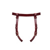 Кожаные трусы для страпона Liebe Seele Wine Red Strap on Harness, универсальный размер || Шкіряні трусики для страпона Liebe Seele Wine Red Strap on Harness, універсальний розмір