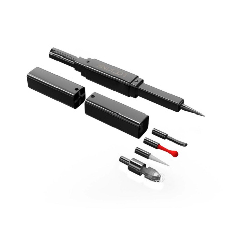 Эксклюзивный тиклер LOCKINK 5-head Flirting Tickler - Grey с пятью насадками || Ексклюзивний тиклер LOCKINK 5-head Flirting Tickler - Grey з п'ятьма насадками