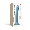 Насадка для страпона Strap-On-Me Mono Density Dildo Blue M, диам. 3,3см, однослойный силикон, гибкий || Насадка для страпону Strap-On-Me Mono Density Dildo M Blue, діам. 3,3 см, одношаровий силікон, гнучк
