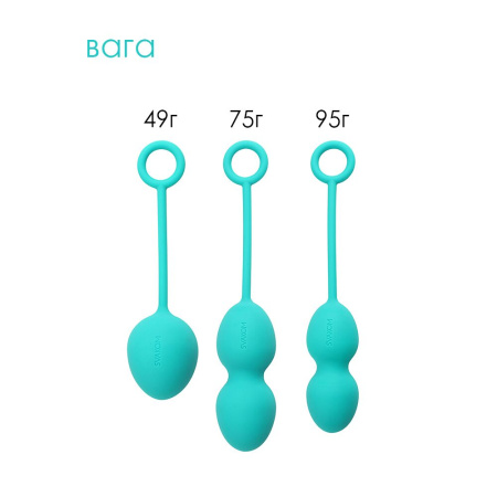 Набор вагинальных шариков со смещенным центром тяжести Svakom Nova Green || Набір вагінальних кульок зі зміщеним центром ваги Svakom Nova Green
