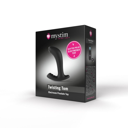 Массажер простаты Mystim Twisting Tom с моделированием формы для электростимулятора, диаметр 3,7см || Масажер простати Mystim Twisting Tom з моделюванням форми для електростимулятора, діаметр 3,7 см