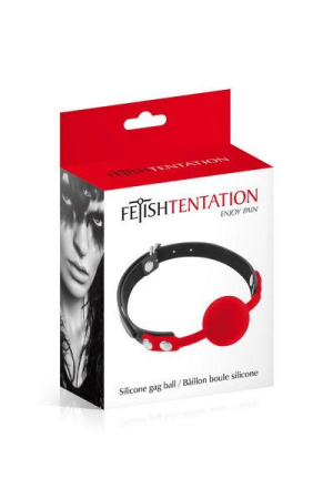Классический кляп с силиконовым шариком Fetish Tentation Silicone Gag Ball Red || Класичний кляп з силіконовою кулькою Fetish Tentation Silicone Gag Ball