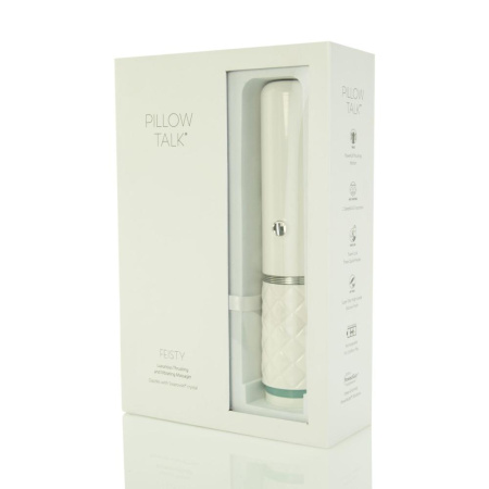 Роскошный вибратор-пульсатор с присоской Pillow Talk - Feisty Thrusting Vibrator Teal || Розкішний вібратор-пульсатор Pillow Talk з присоскою - Feisty Thrusting Vibrator Teal