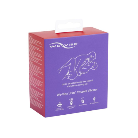Недорогой вибратор для пар We-Vibe Unite Purple, однокнопочный пульт ДУ || Недорогий вібратор для пар We-Vibe Unite Purple, однокнопковий пульт ДК