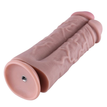 Двойной дилдо для секс-машин Hismith 8.5” Two Cocks One Hole Silicone Dildo || Подвійний дилдо для секс-машин Hismith 8.5″ Two Cocks One Hole Silicone Dildo