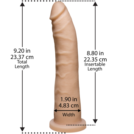 Фаллоимитатор Doc Johnson Platinum TRUSKYN - The Tru Ride Slim 9 Inch, диаметр 4,6см, двухслойный || Фалоімітатор Doc Johnson Platinum TRUSKYN - The Tru Ride Slim 9 Inch, діаметр 4,6 см, двошаровий