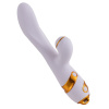Вибратор-кролик с флоггером LOCKINK SEVANDA Whip Vibrating Massage Wand - White & Golden || Вібратор-кролик з флогером LOCKINK SEVANDA Whip Vibrating Massage Wand - White & Golden
