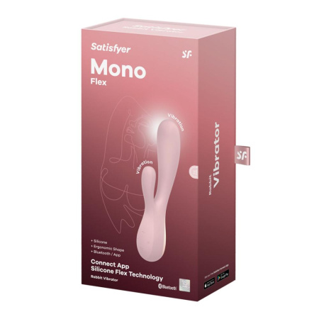 Смарт вибратор-кролик Satisfyer Mono Flex Mauve, 2 мотора, управление через интернет || Смарт вібратор-кролик Satisfyer Mono Flex Mauve, 2 мотори, керування через інтернет