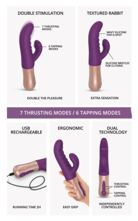 Двойной пульсатор кролик Love To Love SASSY BUNNY - PURPLE RAIN || Подвійний пульсатор-кролик Love To Love SASSY BUNNY - PURPLE RAIN