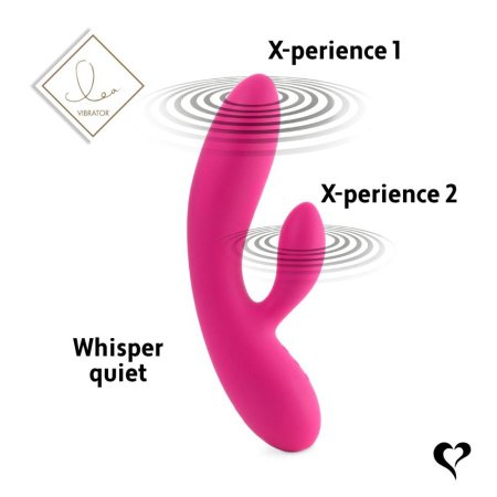 Гибкий вибратор кролик с двумя моторами FeelzToys Lea Rabbit Vibrator Rubine Red || Гнучкий вібратор кролик з двома моторами FeelzToys Lea Rabbit Vibrator Rubine Red