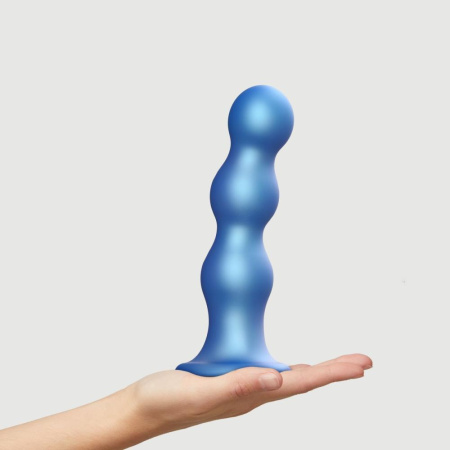 Насадка для страпона Strap-On-Me Dildo Plug Balls Blue Metallic XXL || Насадка для страпона Strap-On-Me Dildo Plug Balls Blue Metallic XXL